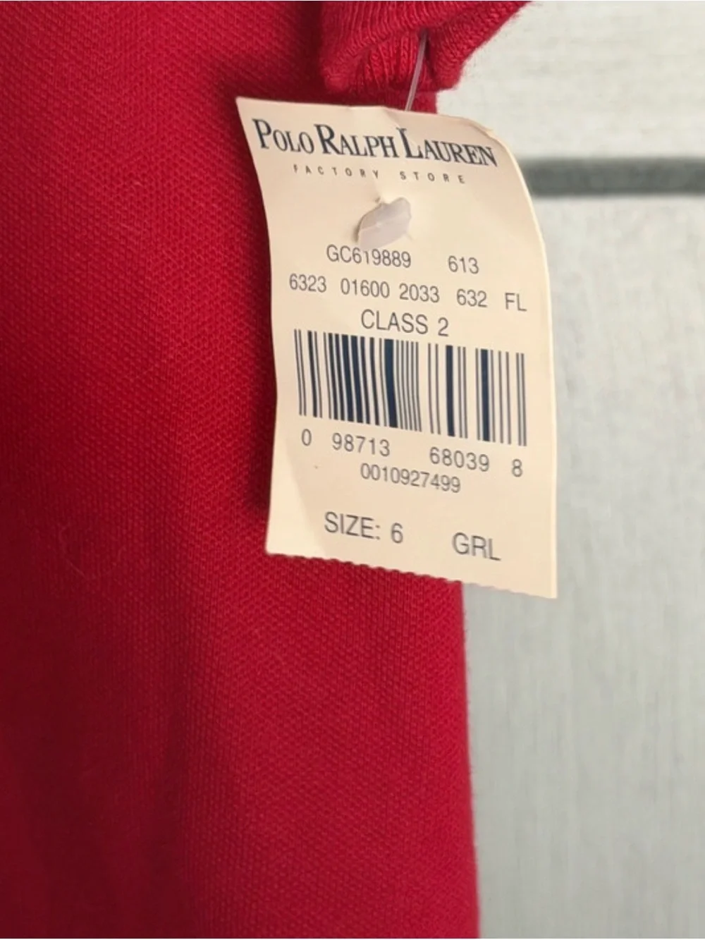 Ralph Lauren Girls Size 6 Red Polo Dress Belt NWT Fall Preppy Classic